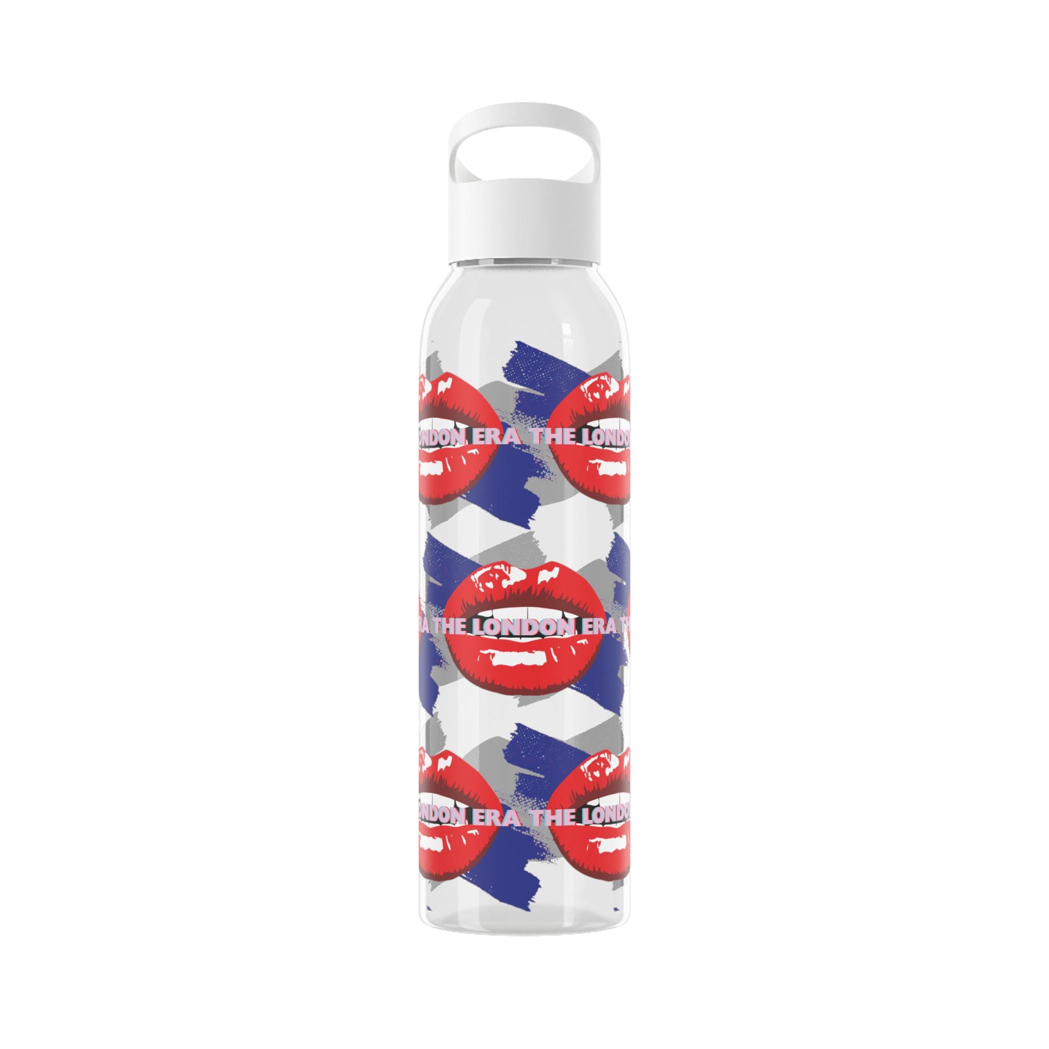 London Era Wasserflasche: Red Lips Britische Grafik - Geschenk für Fitness Liebhaber