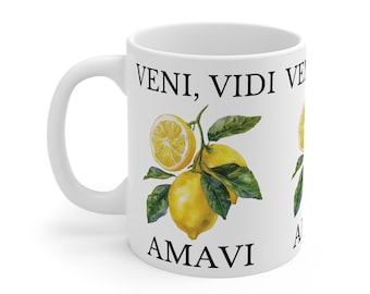 Amalfi Coast Mug: Mediterranean Coffee Cup, Italian Inspired Design