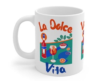 Taza de café La Dolce Vita: Diseño italiano de la Costa Amalfitana