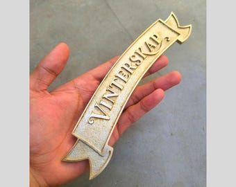 Targa in ottone con nome inciso personalizzato, insegna per porta aziendale o di casa