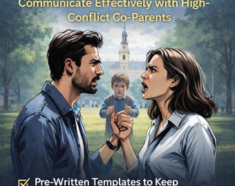 Co-Parenting Email & Text Templates | Divorce Communication Help | Custody and Parenting Planner PDF | Digital Download