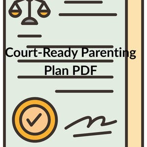 Arbeitsblatt zum Sorgerechtsvertrag | Elternplan Vorlage | Ausfüllbare Co-Elternschaft PDF für vor Gericht oder Schlichtung