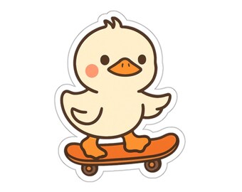 Niedliches Enten-Skateboard gestanzte Aufkleber Fun Decor für Laptops, Phone Cases | Geschenke für Kinder und Tierliebhaber, Kinder-Gastgeschenke, niedliches Geschenk, Geschenk für Sie, für ein besonderes Geschenk.