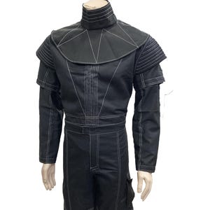 Mandalorian Star Wars Custom Black Cosplay Flight Suit | Inspired Book Of Boba fett Flak Vest Halloween Handmade Sci-fi Costumes