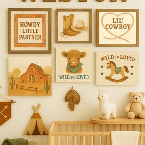 Western Baby Boy Wall Art – Rodeo Ranch Nursery Printable Set of 6