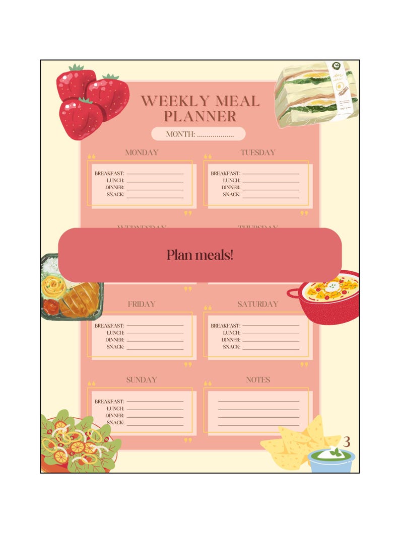 Cute Pastel Student Planner Editable Canva Template Digital Daily