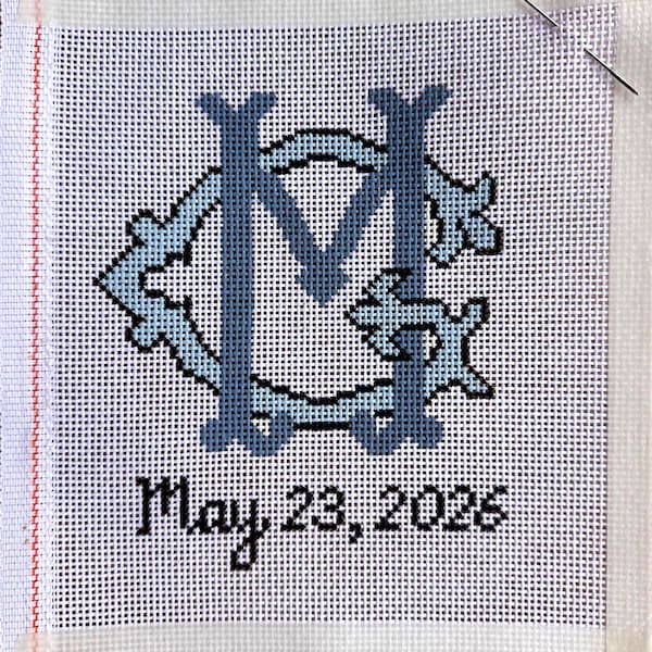 Custom Wedding Needlepoint Canvas