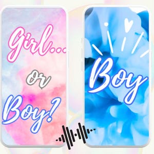 Digital Gender Reveal Video / It&#39;s a Boy / Gender Announcement / Baby Announcement / Instant Download / Textable