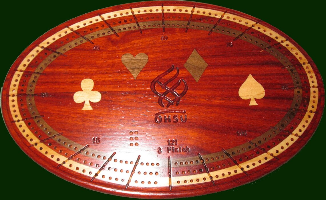 Beautiful Custom Wooden Cribbage Board | Etsy