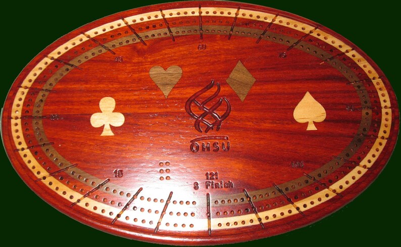 Beautiful Custom Wooden Cribbage Board Etsy