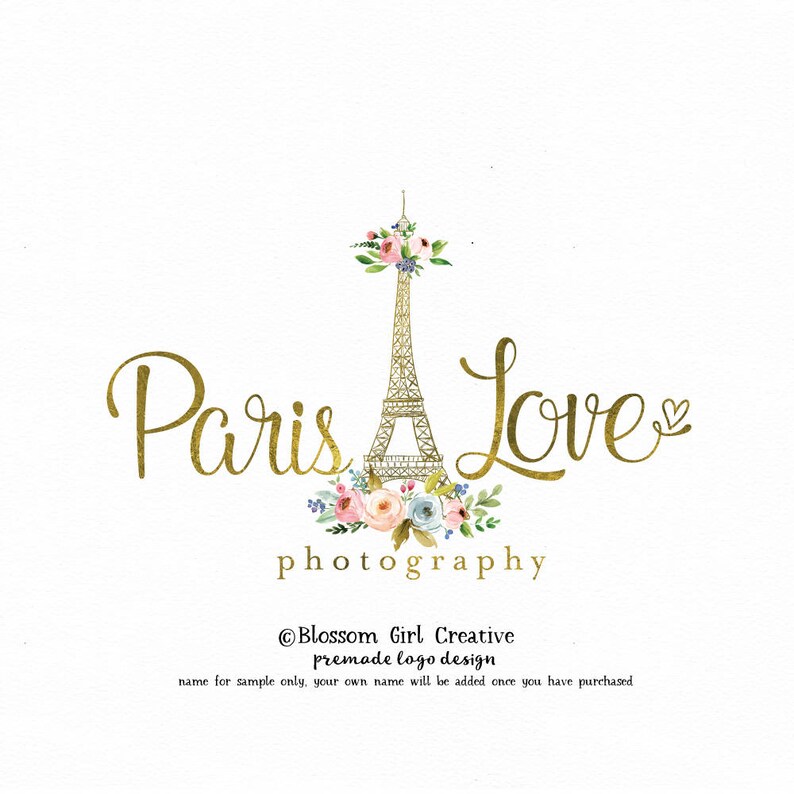 Eiffel Tower Logo Paris Logo Travel Agent Logo Photography Etsy