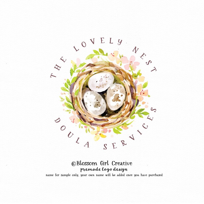 Doula Logo Nest Logo Birthing Logo Labor Logo Design Baby Logo Etsy