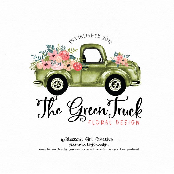 Truck Logo Vintage Truck Logo Wedding Planner Logo Event Etsy