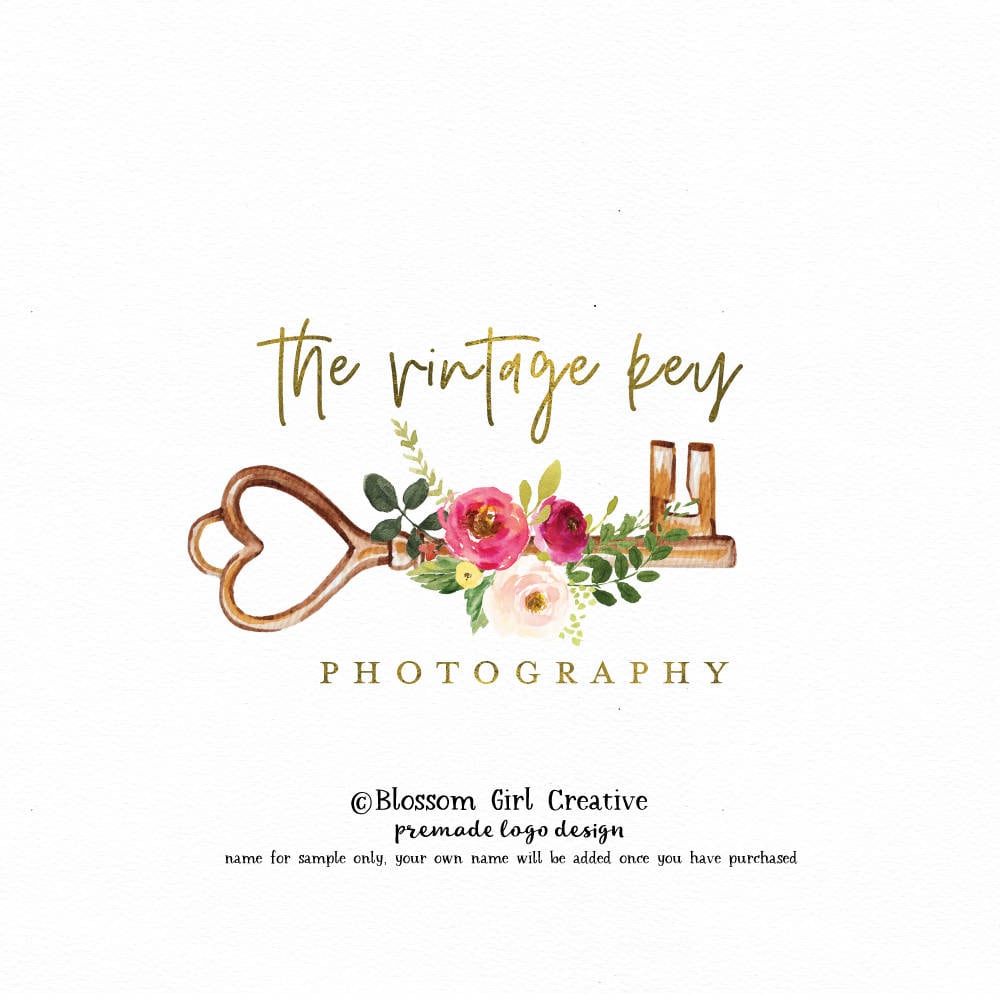 vintage key logo real estate logo home decor logo gift vintage key logo real estate logo home decor logo gift
