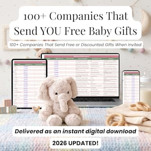 Baby Shower Freebie Invite Liste 2026 | 100+ Unternehmen, die kostenlose Geschenke senden | Baby Register Freebies Tabelle | Kostenlose Baby-Sachen