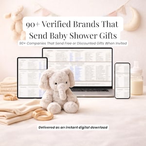ベビーシャワー招待特典リスト | 90社以上のベビー関連企業が無料ギフトを提供 | ベビーシャワー特典 | ベビーレジストリの印刷用ダウンロード