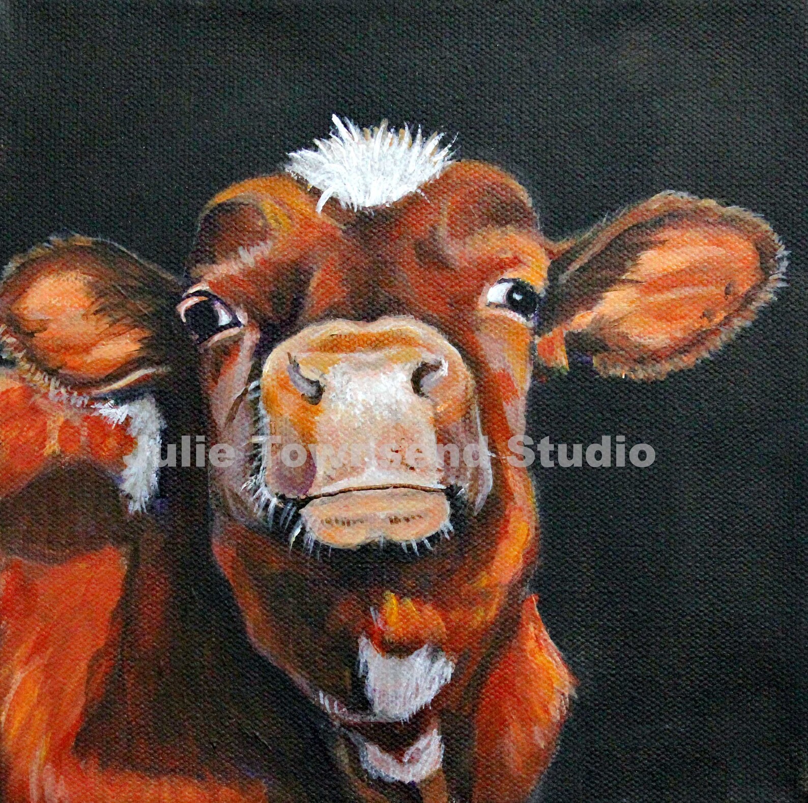 Jersey Cow Art Print Jersey Calf Poster Country Kitchen | Etsy
