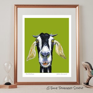 The cutest goat wall art ever - Perfect gift idea for that Goat Mom - 4 sizes to fit your decorating needs - Farm art to make you a smile