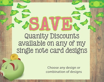 SAVE BIG - Pick and Choose from All My Designs - Budget Friendly Greeting Card DISCOUNT - Turn Your Snail Mail to Happy Mail - Beautiful Art