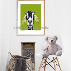 Funny Goat Art Print Goat Art Poster Print Crazy Goat Mom image 5