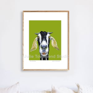 Funny Goat Art Print Goat Art Poster Print Crazy Goat Mom image 7