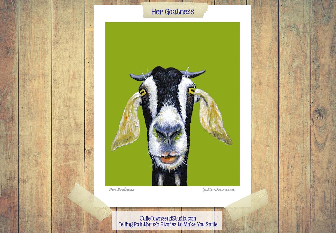 Funny Goat Art Print Goat Art Poster Goat Farm Wall Art Etsy