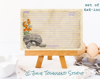 Desert Tortoise Kitchen Recipe Card - Country Kitchen - American Southwest Kitchen - Mothers Day Gift Ideas  - Wedding Gifts - Bridal Shower