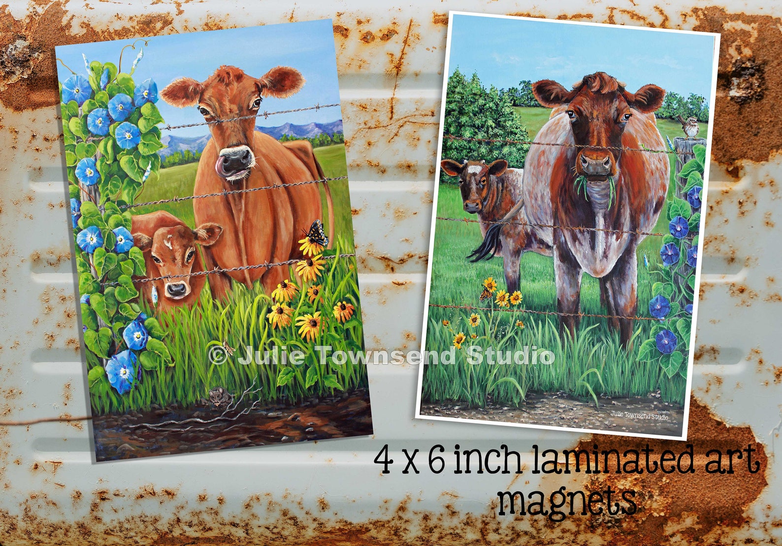 Happy Cows Wall Art Print Dairy Cow Wall Art Farmhouse Etsy