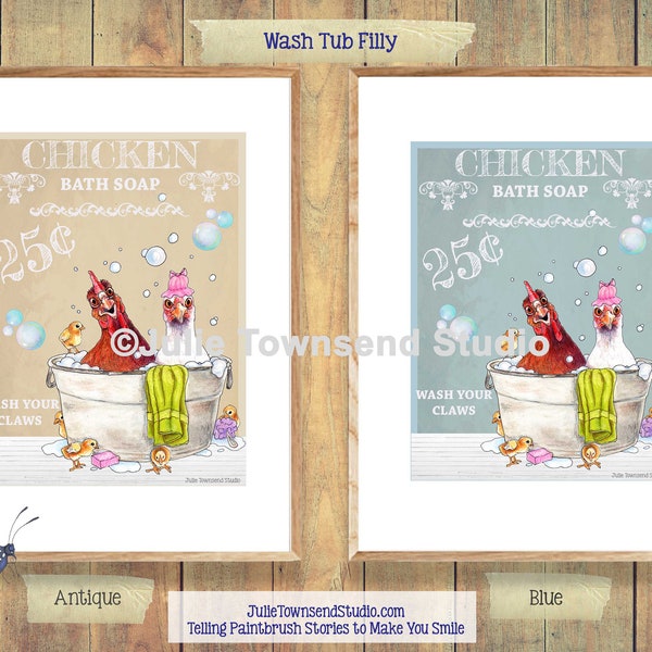 Country Bath Art Etsy