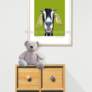 Funny Goat Art Print Goat Art Poster Print Crazy Goat Mom image 8