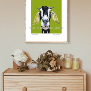 Funny Goat Art Print Goat Art Poster Print Crazy Goat Mom image 6