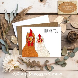 Silly Chickens Thank You Cards Set of 10 Stationery Cards These ...