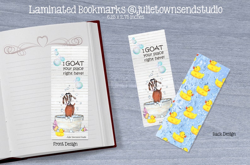 Goat Bookmark Farm Animal Book marker book lover gift | Etsy