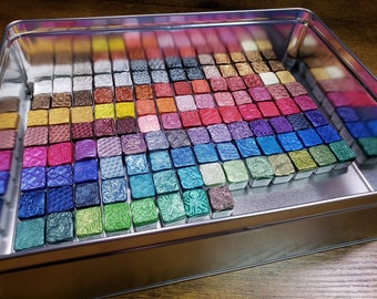 All of the Colors in 1/2 Pans - Literally Every Single Color of Watercolor Paint I Make - 414 Colors!