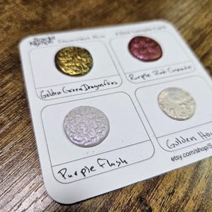 Sample Cards 4 Custom Batch Boutique Icy & Vibrant Color Shift, Chunky Glitter, Magical Garden, and/or Mica Pigment Watercolor Paints