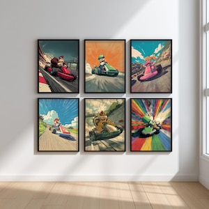 Mario Kart Collection Posters - Printable Wall Art - Digital Print - Download - Home Decor