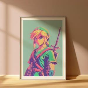 Link Portrait - Printable Wall Art - Digital Print - Download - Home Decor