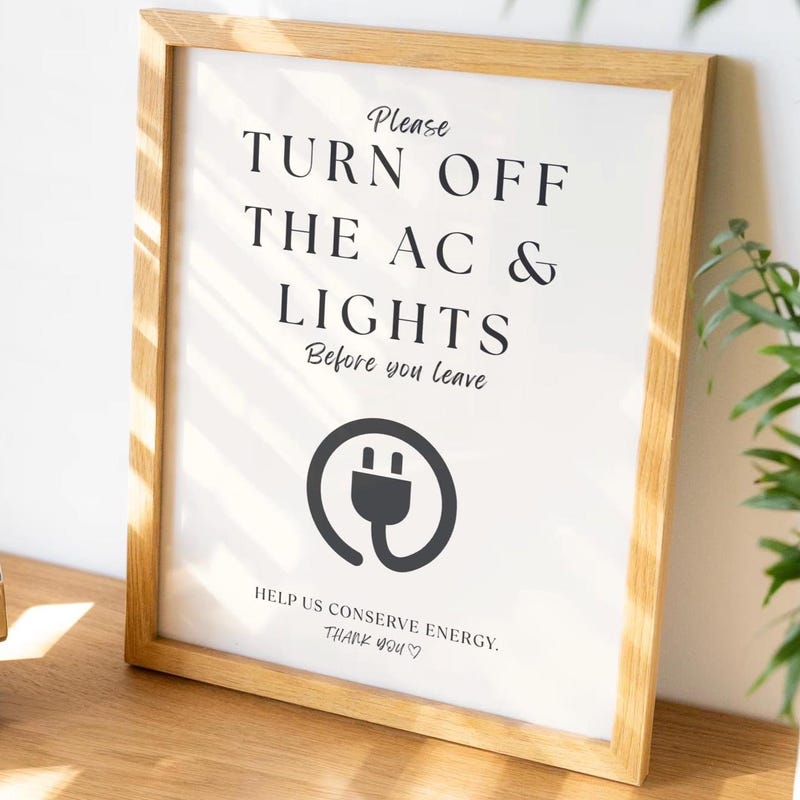 Turn off Ac Sign - Etsy