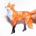 Garden Fox sticker 100% waterproof animal vinyl label.