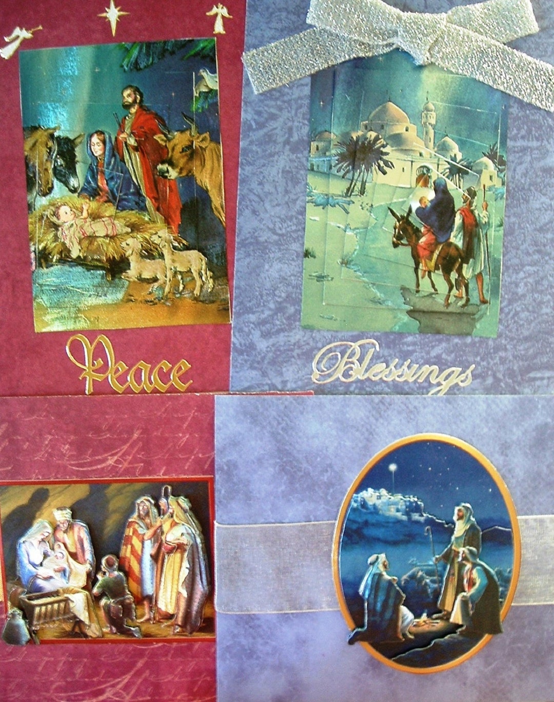 Nativity Christmas Cards Set Handmade Christmas Cards Etsy