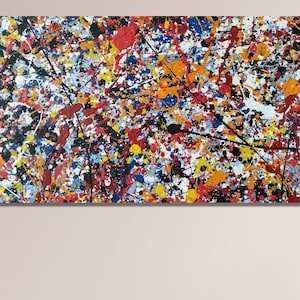 Peinture Pollock Art abstrait, Impression d&#39;art mural sur toile Jackson Pollock, Reproductions d&#39;impressions, Décoration d&#39;art murale sur toile moderne, Impression d&#39;art expressionnisme