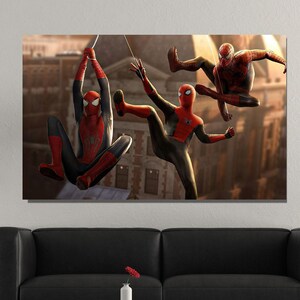 Spider-man Canvas Wall Art,Spiderman Poster Art,Spiderman Canvas Print Art,Gift for Kids,Spider-man Wall Decor,Game Room Man Cave Art Decor