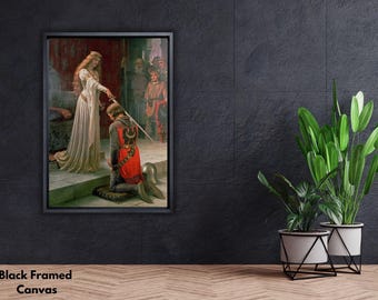 Edmund Blair Leighton Accolade poster/canvas Wall Art Print, Knight canvas muurkunst, poster Edmund Blair Leighton Arts, prerafaëlitische kunst