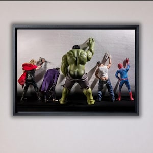 Avengers Movie Toilet Superheroes Poster/Canvas Wall Art,Avengers Print Art,Marvel Heroes Art,BathRoom Wall Art Decor,Movies Poster Print