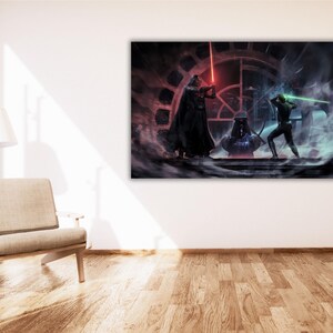 Starwars Darth Vader Poster Print,Darth Vader Canvas Wall Art,Clone Wars,Darth Vader,Darth Vader Fan Gift Darth Vader Poster Art Canvas