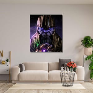 Avengers Thanos Canvas Wall Art,Avengers Thanos Poster Art,Avengers Infınıty Print Art,Gift For Kids,Avengers Canvas,Kids Room Wall Decor