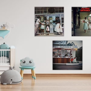 Set of 3 Gordon Parks Poster Print Art Canvas,Department Store Mobile Alabama 1956 Wall Art,Black Lives Matter Wall Art,African American Art