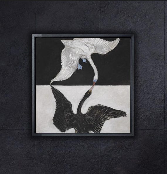 ヒルマ・アフ・クリント「白鳥」ポスタープリントアート、有名な絵画