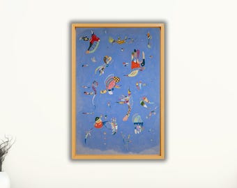 Wassily Kandinsky Sky Blue Poster Wall Art Print,Kandinsky Sky Blue Reproduction Print,Canvas Wall Art Decor,Office Wall Art,Modern Wall Art