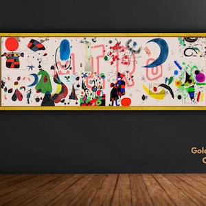 Joan Miro Panoramic Poster/canvas Wall Art Print,Joan Miro Arts,Reproduction print,Joan Miro Poster Art,Exhibition poster art,abstract arts